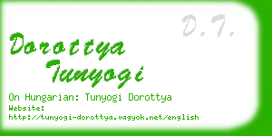 dorottya tunyogi business card
